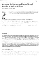 Report on the Mycenaean Human Skeletal Remains at Archontiki, Psara