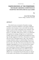 Participation at the Periphery: Boundary-crossing Competence in Massively-multiplayer Online Games