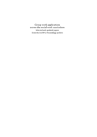 Group work applications across the social work curriculum:  Selected and updated papers from the IASWG Proceedings archives