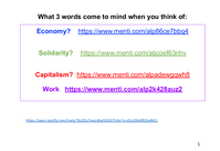The Solidarity Economy: Capitalist reforms? New world on the horizon?
