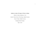 Attitudes on Autism: The Impact of Theatre on Stigma